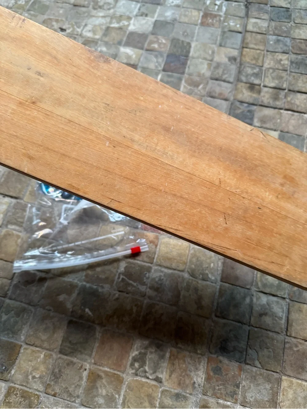 Wooden Mancala Board Game Tray - Natural Wood with 24 marbles